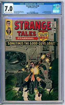 Buy Strange Tales 138 CGC Graded 7.0 FN/VF Marvel Comics 1965 • 98.52£