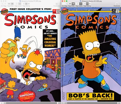 Buy The Simpsons Comics On DVD Complete Run 1-245 (1993-2018) In Cbr And Cbz Format • 10£