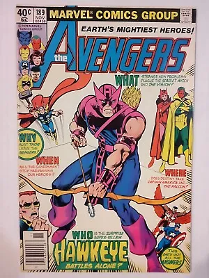 Buy Avengers #189 1979 Marvel Comics. Nice Vf+. John Byrne Pencils. Classic Cover  • 7.82£
