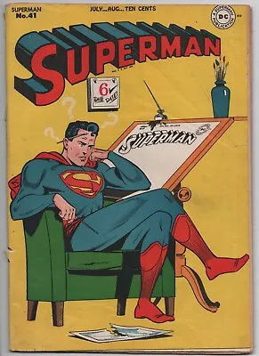 Buy SUPERMAN - SERIES 1 No.41  JULY/AUGUST 1946 - GD/VG  DC COMICS - RARE • 300£