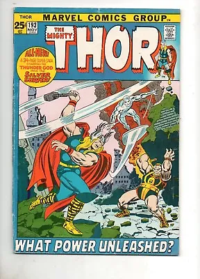 Buy Thor #193 VF 8.0 SILVER SURFER BATTLE ISSUE 1971 GIANT 52-PAGE SQUARE-BOUND NICE • 115.92£