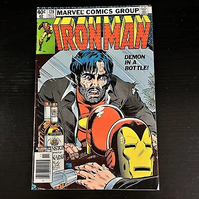 Buy Iron Man #128 (1979) - Very Good Tony Stark Alcoholism Demon In A Bottle! • 63.55£