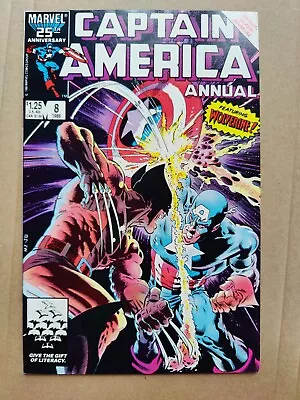 Buy Captain America Annual 8 Marvel 1986 Iconic Mike Zeck Cover Sharp VF+ (2) • 26.38£