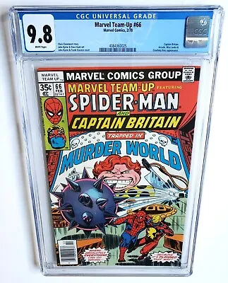 Buy Marvel Team-up #66 Cgc 9.8 1978  +captain Britain 2nd Us Appearance+  Spider-man • 249.02£