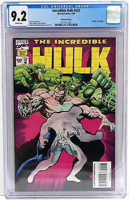 Buy Vintage 1995 Marvel Comics Incredible Hulk #425 Direct CGC 9.2 Graded Comic Book • 55.31£