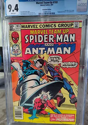 Buy Marvel Team Up #103 CGC 9.4 Newsstand Marvel 1981: Antman (Scott Lang) • 101.15£