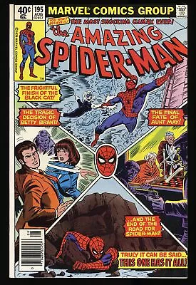 Buy Amazing Spider-Man #195 NM- 9.2 Newsstand Variant 2nd Appearance Black Cat! • 38.36£