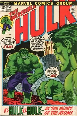 Buy Incredible Hulk #156 VG- 3.5 1972 Stock Image • 26.38£