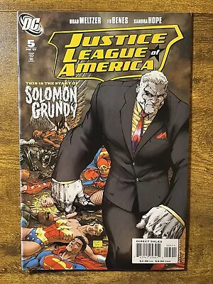 Buy Justice League Of America 5 Solomon Grundy Michael Turner Cover Dc Comics 2007 • 1.54£