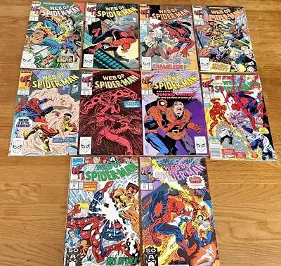 Buy 10 Web Of Spider-Man Marvel Comics  - Job Lot Copper Age Comic Bundle • 25£