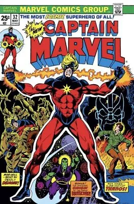 Buy Marvel Comics Captain Marvel Vol 1 #32 1974 5.0 VG/FN 🔑 • 25.30£