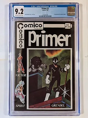 Buy Primer #2, CGC 9.2, (Comico 1982), 1st Hunter Rose/Grendel, Early Matt Wagner • 799.20£