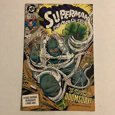 Buy Superman Man Of Steel #18 2nd Print 1st Doomsday VF 1991 DC Vs JLA • 14.87£
