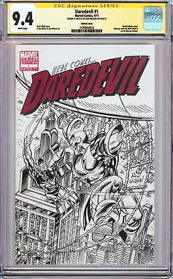 Buy DAREDEVIL #1 VARIANT CGC 9.4 SS Signed & Sketch Ron Wilson!! DD #111 RECREATION! • 321.70£
