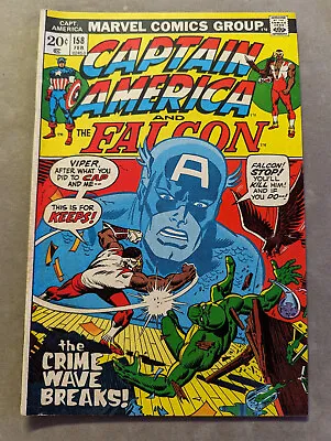 Buy Captain America And The Falcon #158, Marvel Comics, 1973, FREE UK POSTAGE • 18.99£