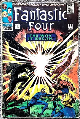 Buy FANTASTIC FOUR #53 (August 1966)Marvel Comic 2nd Appearance Black Panther/Origin • 44.99£