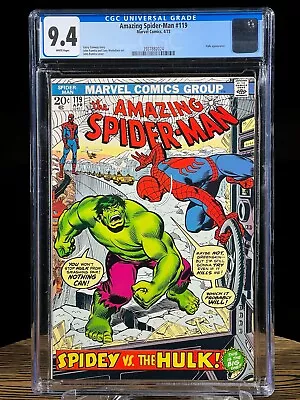 Buy AMAZING SPIDER-MAN #119 April 1973 CGC 9.4 Hulk Battle KEY ISSUE • 460.35£