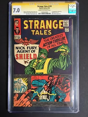 Buy STRANGE TALES #135 1st Nick Fury S.H.I.E.L.D  STAN LEE SS CGC 7.0 1148984019 • 5,995£