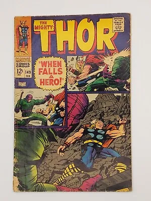 Buy The Mighty Thor #149- Jack Kirby Cover Art.  (2.5/3.0) 1967 • 12.39£