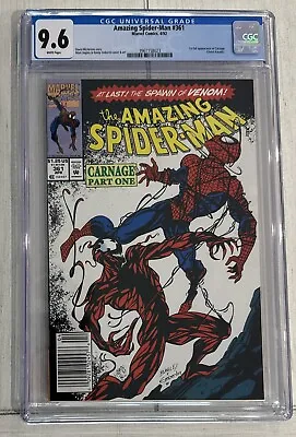 Buy Amazing Spider-Man #361 (Marvel Comics 1992) CGC 9.6 WP 1st Carnage Newsstand! • 140.56£