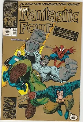 Buy Fantastic Four 348 New Team, Wolverine, Gold Variant, Rare, 2nd Print • 21.50£