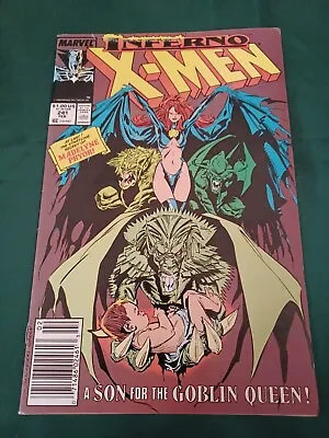Buy Uncanny X-Men #241 Marvel 1989 Newsstand Edition Goblin Queen Sinister VF+ • 7.90£