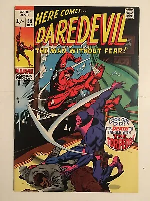 Buy Daredevil #59 VFN+ (8.5) MARVEL ( Vol 1 1969) 1st App Crime Wave & Torpedo • 29£
