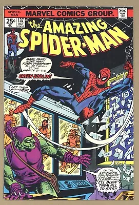 Buy Amazing Spider-Man 137 (VF) Kane Cover 2nd HARRY OSBORN IN GOBLIN SUIT 1974 X871 • 52.24£