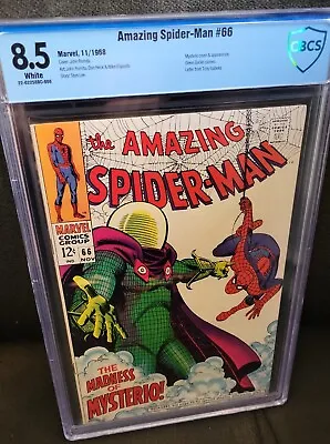 Buy 1968 Amazing Spider-man #66 - Mysterio Green Goblin - John Romita Art - CBCS 8.5 • 316.40£
