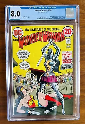 Buy Wonder Woman #204 DC First Appearance Nubia - Return Classic Costume CGC 8.0 • 335.08£