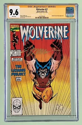 Buy Wolverine #27 (CGC 9.6) 1990, Iconic Cover, Signed By Jim Lee! • 218.44£
