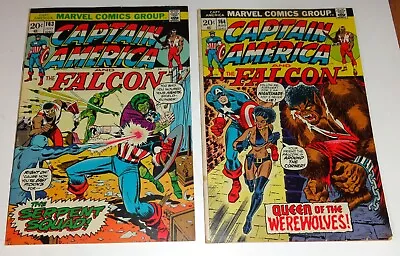 Buy Captain America & Falcon #163,164 Fine Avg 1973 Werewolves • 17.93£
