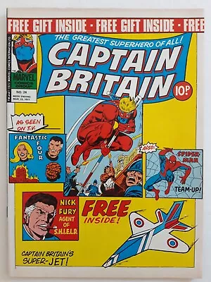 Buy Marvel Comics UK. Captain Britain #24. With Free Gift. 1977.  NM. • 199£