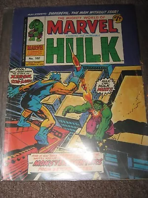 Buy The Mighty World Of Marvel 102 (Hulk, Fantastic Four 7 DareDevil) • 2£