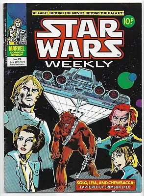 Buy Star Wars Weekly #21 VG (1978) Marvel Comics UK • 3.25£