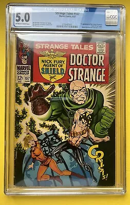 Buy Strange Tales 157 CGC 5.0 1st Living Tribunal-Cameo Nick Fury Dr. Strange 1967 • 63.24£