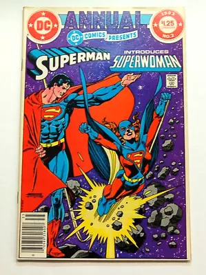 Buy DC ANNUAL SUPERMAN Introducing SUPERWOMAN #2 1983 Canadian Copy Comic Book C257 • 16£