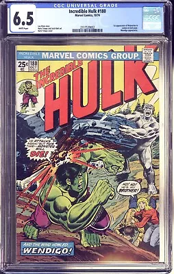 Buy INCREDIBLE HULK #180 * CGC 6.5 * 1st Cameo Appearance Of Wolverine 1974 FINE+ • 640.49£