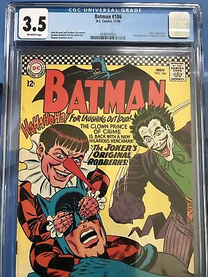 Buy Batman #186 DC Comics CGC 3.5  1966 1st Gaggy • 100£