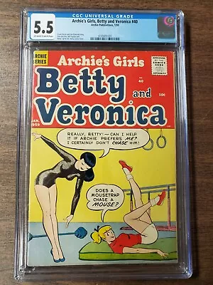 Buy Betty And Veronica #40 (Archie 1959) CGC 5.5 GOOD GIRL COVER • 1,106.85£