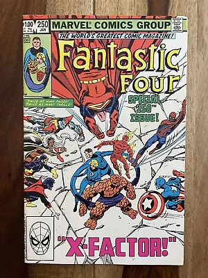 Buy Fantastic Four #250-gladiator Battles X-men-spider-man-captain America Nm 9.2 • 5.49£