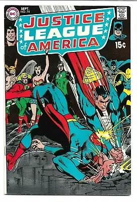 Buy Justice League Of America #74, 1969, DC, Black Canary Leaves JSA, 8.5 VF+ • 47.30£