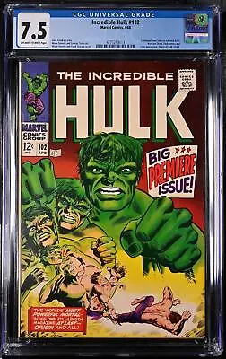 Buy Incredible Hulk #102 Cgc 7.5 (very Fine Minus) • 350£