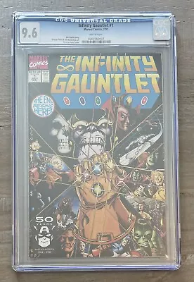 Buy CGC 9.6 Infinity Gauntlet #1 With White Pages - Iconic 1991 Marvel Event • 79.05£