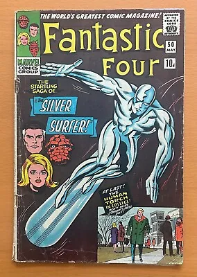 Buy Fantastic Four #50 KEY 1st Appearance Wyatt Wingfoot (Marvel 1966) VG- • 146.25£