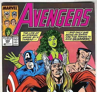 Buy The AVENGERS #308 With Captain America & Thor From Oct 1989 In VF- Con. NS • 6.32£