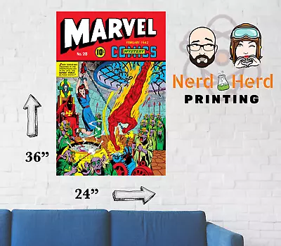 Buy Marvel Mystery Comics #28 Cover Wall Poster Multiple Sizes 11x17-24x36 • 20.86£