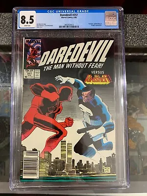 Buy Daredevil #257 CGC 8.5 RARE NEWSSTAND, Iconic Cover, Marvel Comics, MCU, 1988 • 47.17£