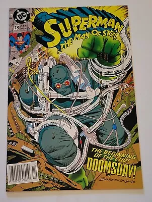 Buy Superman The Man Of Steel # 18 Newsstand - 1st Full Doomsday High Grade Key 1992 • 15.81£