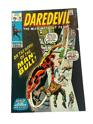 Buy Daredevil #78  1st Appearance Of Man-bull  Fn/vf  1971 • 20.10£